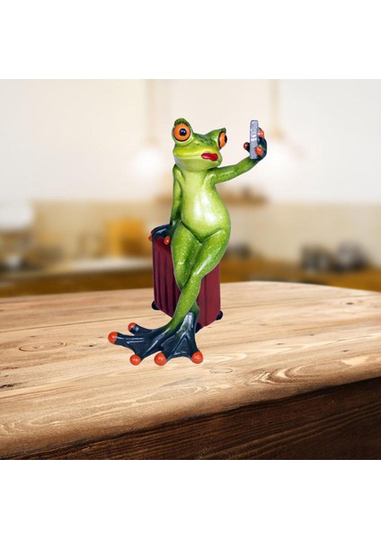 Roman Selfie Kurbağa Minyatür Heykelcik Heykeli Ev Için I (Yurt Dışından) indirimleri