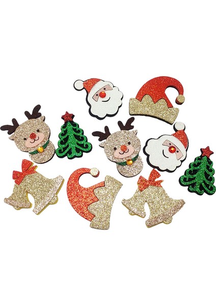 Dikiş El Sanatları Projesi Elbise Dekorasyon Için 10 Adet Noel Yamalar Aplikler (Yurt Dışından)