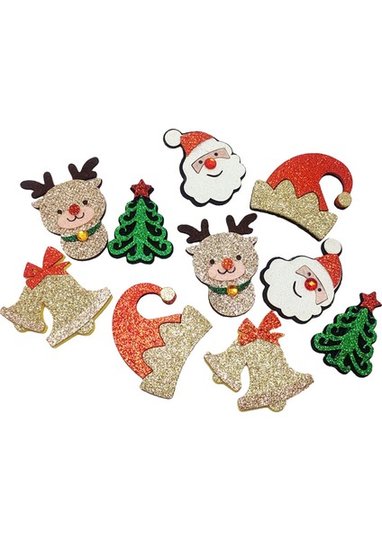 Dikiş El Sanatları Projesi Elbise Dekorasyon Için 10 Adet Noel Yamalar Aplikler (Yurt Dışından) fiyatları
