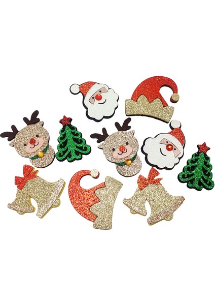 Dikiş El Sanatları Projesi Elbise Dekorasyon Için 10 Adet Noel Yamalar Aplikler (Yurt Dışından) modelleri