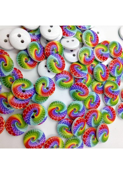 50 Yenilik Yuvarlak Göşağı Ahşap Düğ Dıy Ş Scrapbooking Craft Için 25MM (Yurt Dışından)