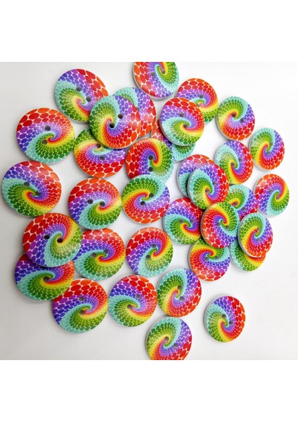 50 Yenilik Yuvarlak Göşağı Ahşap Düğ Dıy Ş Scrapbooking Craft Için 25MM (Yurt Dışından)