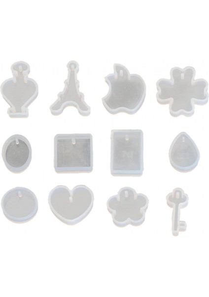 12X Reçine Kolye Modelleri Delikli Epoksi Reçine Dayanıklı Çeş Şekilli Takı (Yurt Dışından)