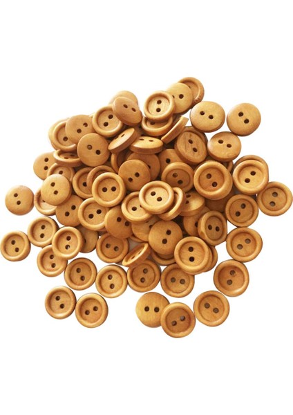 Scrapbooking Bezemeler Için 100 Ahşap Ş Düğ Açık 13MM (Yurt Dışından) modelleri