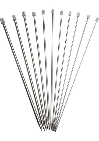 11 Çift Örgü 25CM Tek Sivri Örgü Düz (Yurt Dışından)