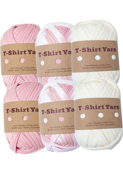 6 Adet Örgü Ipliği Kumaş Kumaş Halı Ipliği Spagetti Ipliği T-Shirt Ipliği Set A Için (Yurt Dışından) fiyatları