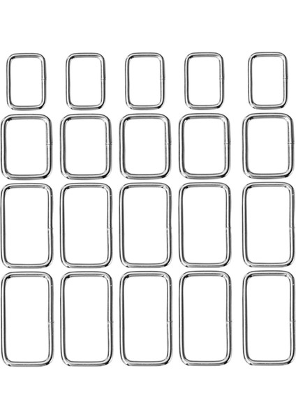 Metal Dikdörtgen Döngü Tel Şekillendirilmiş 20MM 25MM 32MM 38MM 4 Ğır (Yurt Dışından)