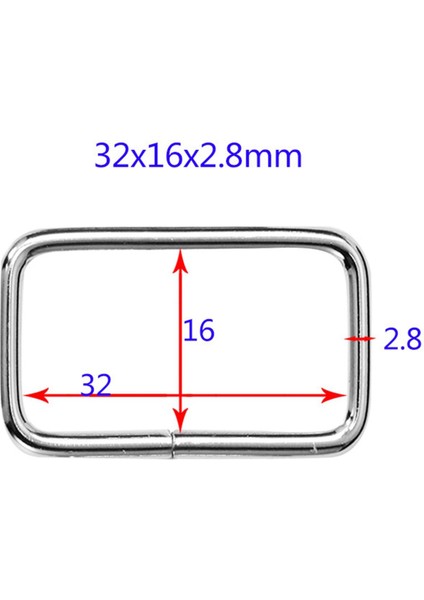Metal Dikdörtgen Döngü Tel Şekillendirilmiş 20MM 25MM 32MM 38MM 4 Ğır (Yurt Dışından) indirimleri