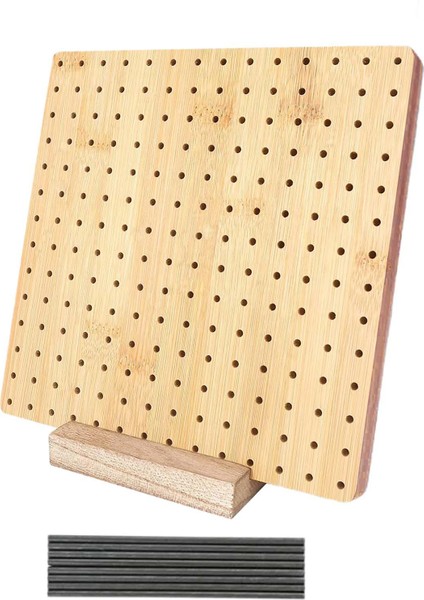 Tığ Işi Engelleme Kurulu Delik Kurulu Pimli Bambu Örgü Engelleme Kurulu 29CMX29CM (Yurt Dışından)