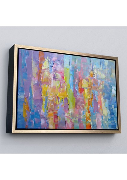 Çerçeveli Yüksel Dokulu Soyut Yağlıboya Görünüm Dekoratif Kanvas Duvar TABLOSU-3570 fiyatları