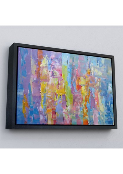 Çerçeveli Yüksel Dokulu Soyut Yağlıboya Görünüm Dekoratif Kanvas Duvar TABLOSU-3570 modelleri