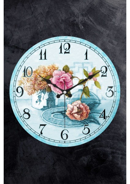 Dekoratif Plastik Cam Bombeli Mutfak Duvar Saati 25 cm