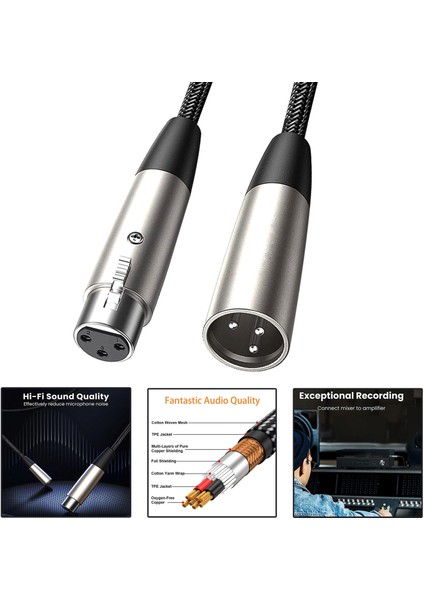 Xlr Ağır Hizmet Uzatma Naylon Hoparl Karıştırıcısı Için Örgülü 0.3m (Yurt Dışından) fırsatları