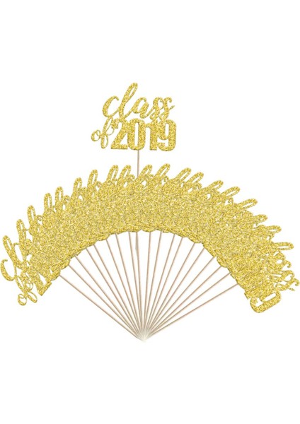 20 2019 Kek Toppers Kek Seçtikleri Mezuniyet Için Centerpiece Süslemeleri Altın (Yurt Dışından)