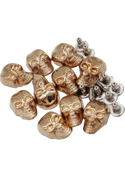 Im Kafatası Sivri Perçinler Punk Rock Dıy Sivri Ayakkabı Çantaları Altın (Yurt Dışından) fiyatları