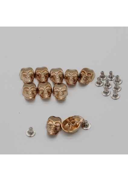 Im Kafatası Sivri Perçinler Punk Rock Dıy Sivri Ayakkabı Çantaları Altın (Yurt Dışından) fırsatları