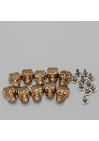 Im Kafatası Sivri Perçinler Punk Rock Dıy Sivri Ayakkabı Çantaları Altın (Yurt Dışından) indirimleri