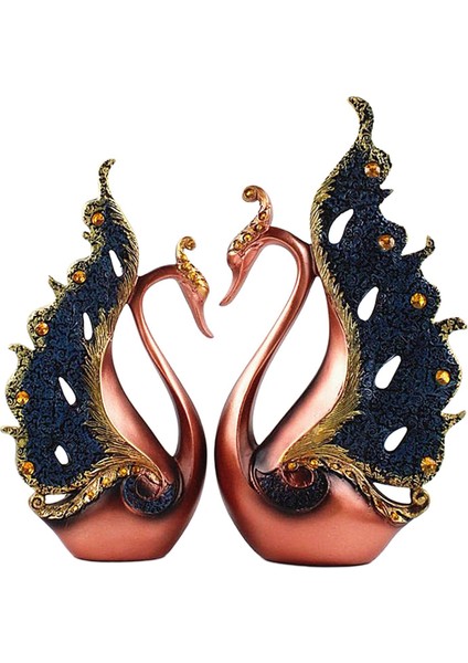2pcs Swan Lover Heykel Heykel Süsleri Modern Ev Üstü Dekor (Yurt Dışından) fiyatları