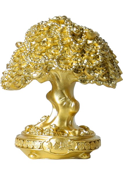 Çin Reçine Para Ağı Heykeli Feng Shui Dekor Başucu Boyutu L (Yurt Dışından)
