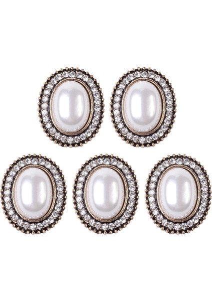 Dıy El Sanatları Süs D Için 5 Rhinestone Düğ Bezemeler Flatback (Yurt Dışından)