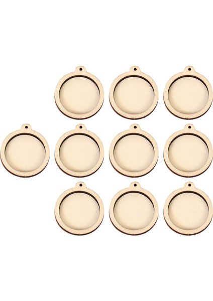 10X Mini Nakış Çemberleri Ahşap Kolye Festivaller Dekorasyon Kolye Yuvarlak (Yurt Dışından) fiyatları