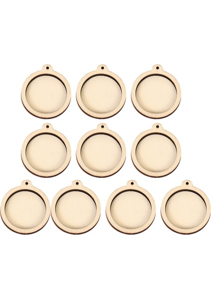 10X Mini Nakış Çemberleri Ahşap Kolye Festivaller Dekorasyon Kolye Yuvarlak (Yurt Dışından) fırsatları