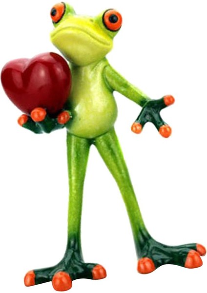 Reçine 3D Kurbağa Heykelcik Masaüstü Dekoratif Ürünler Hediye 5 (Yurt Dışından)