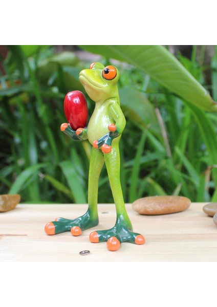Reçine 3D Kurbağa Heykelcik Masaüstü Dekoratif Ürünler Hediye 5 (Yurt Dışından) modelleri