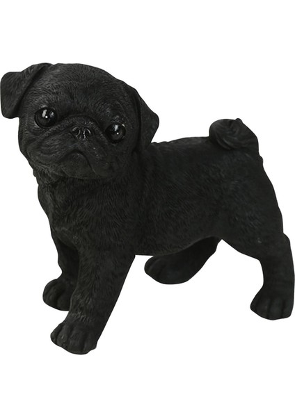 Köpek Heykeli Süsler Dekoratif Pug Figürin Araba Gösterge Tablosu Ofis Kapalı Siyah (Yurt Dışından) fiyatları