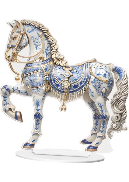 Kabine Şömine Mavisi Için Stand Heykeli ile 2d At Şeklinde Akrilik Iş (Yurt Dışından) fiyatları