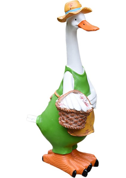 Ördek Heykeli Bahçe Heykeli Dekor Koleksiyonları, Sevimli Ördek Kapalı Açık Bahçe Çok Renkli B (Yurt Dışından)