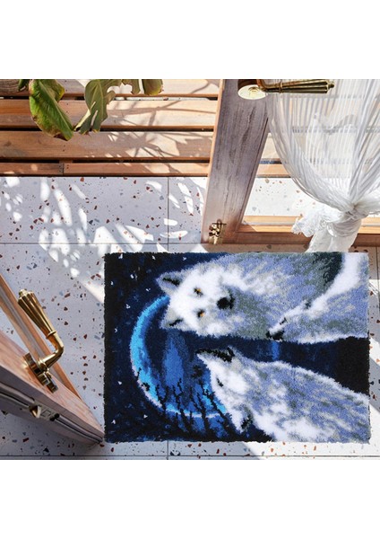 Wolves Mandal Diy Halı Yapım Festival Hediye Dikiş Hayvan Yetişkinler Için (Yurt Dışından) modelleri