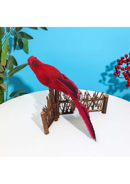 1x Gerçekçi Papağş Tüy Açık Ağı Dekoru 45 cm 20 cm (Yurt Dışından) fiyatları