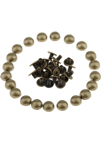 Çanta 8mm Için 20X Metal Perçinler Punk Çiviler Sivri Uçlar (Yurt Dışından)