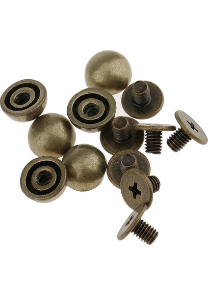 Çanta 8mm Için 20X Metal Perçinler Punk Çiviler Sivri Uçlar (Yurt Dışından)
