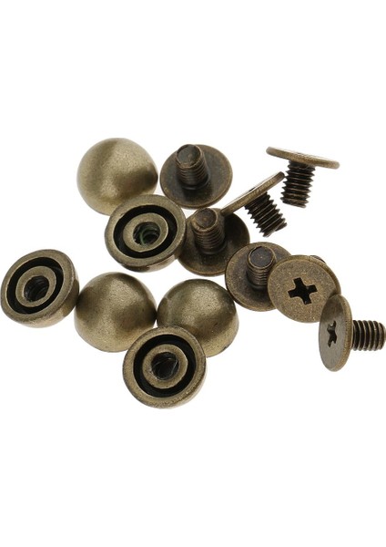 Çanta 8mm Için 20X Metal Perçinler Punk Çiviler Sivri Uçlar (Yurt Dışından)