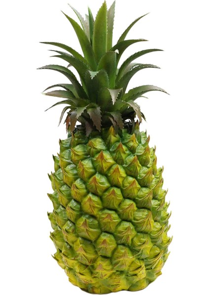 Simülasyon Ananas Heykelcik Sahte Meyve Dekoratif El Sanatları Yeşil 27X12 cm (Yurt Dışından)