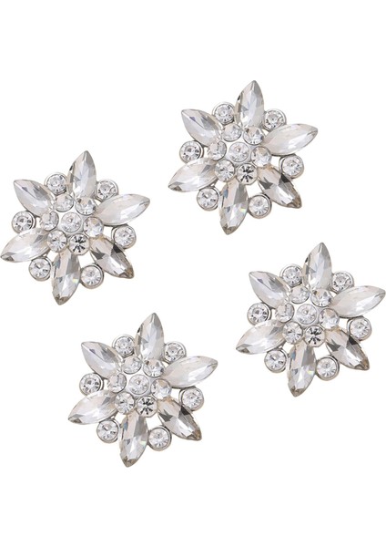 4pcs Alaşımlı Rhinestoneğmeleri Dekorasyon Sızıntıları Broşlar 4 Pcs 4 Pc (Yurt Dışından)
