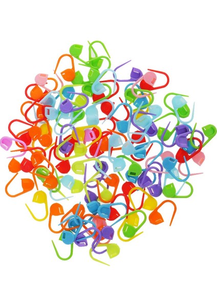 100'LÜ Paket Mini Kilitleme Ş Işaretleyicileri Örgü Ş Sayacı Çok Tığ (Yurt Dışından)