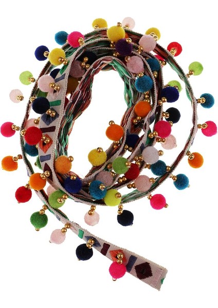 1 Yd Saçaklı Püskül Örgü Jakarlı Kurdele (Yurt Dışından)