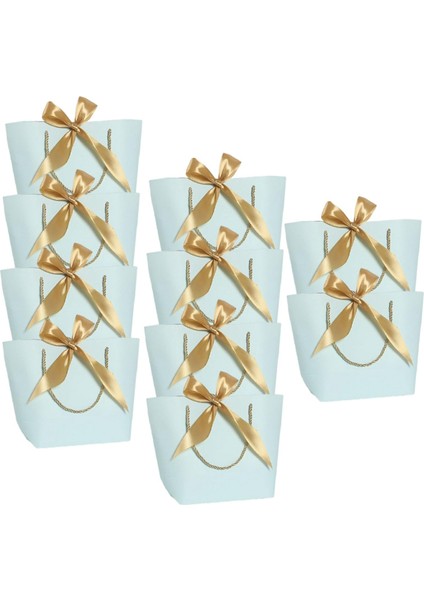 Doğum Günü Duşları Kutlamaları Için 10 Hediye Çantası Perakende Çantalar Mavi S (Yurt Dışından)