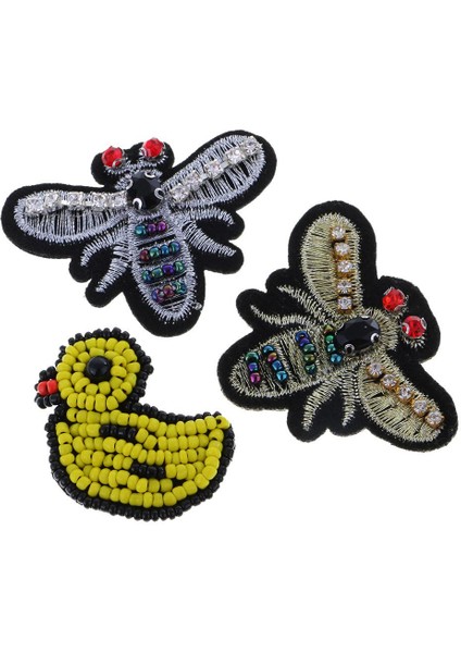 3 /takıı Ördek Yusufçuk Payetler Rhinestones (Yurt Dışından)