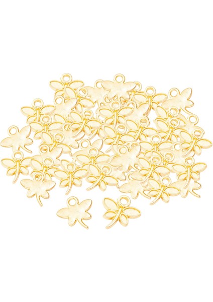 50X Retro Dragonfly Charms Dragonfly Sarkık Dıy El Sanatları Için Firkete Küpe Altın (Yurt Dışından)