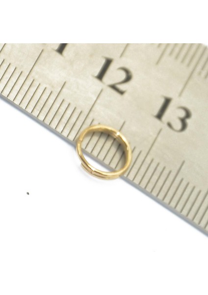 Paketi 200 Adet Altın Kaplama Çelik Bölüm Yüzükler Anahtarlık Anahtar Yüzükler Toplu 8mm Altın 0.65X8MM (Yurt Dışından)