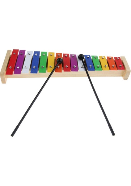 1 Set Ahş Ton Ksilofon Alüminyum Glockenspiel 2x Tokmaklı, , Çocuk (Yurt Dışından)