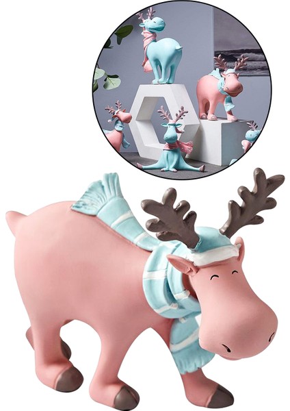 Heykelcik Heykeli Reçine Elk Heykel Ev Dekor Hediye 1 (Yurt Dışından) indirimleri