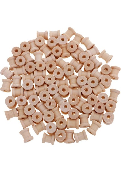 Dize Için 100 Mini Ahşap Boş Makaralar (Yurt Dışından)