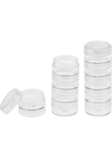 Prettyia 5 Katlı Istiflenebilir Vidalı Şeffaf Konteynerler Saklama Kutuları 77X27MM (Yurt Dışından)