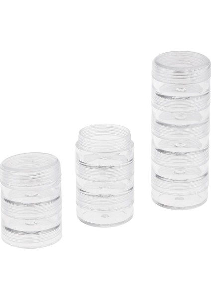 Prettyia 5 Katlı Istiflenebilir Vidalı Şeffaf Konteynerler Saklama Kutuları 77X27MM (Yurt Dışından) modelleri