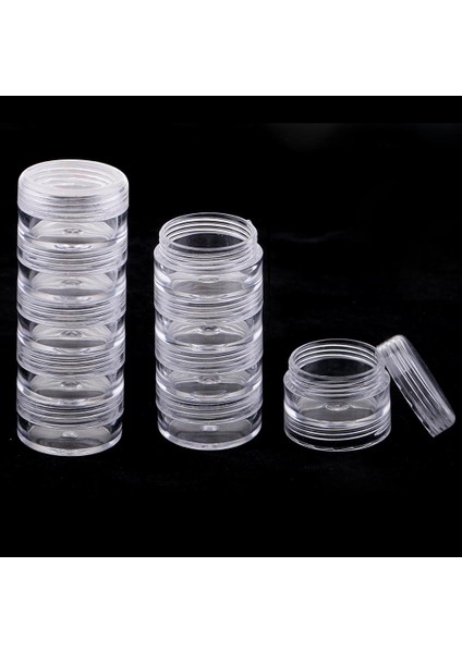 Prettyia 5 Katlı Istiflenebilir Vidalı Şeffaf Konteynerler Saklama Kutuları 77X27MM (Yurt Dışından) fırsatları